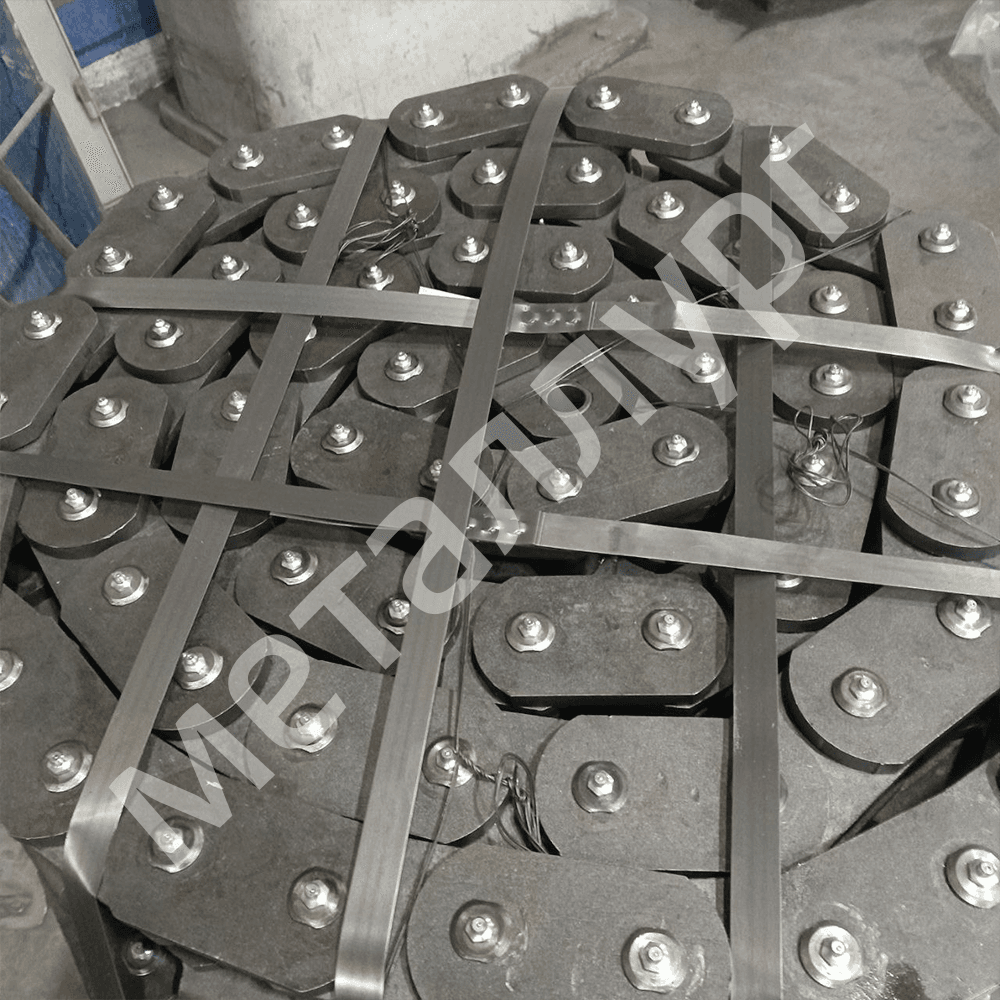 Поставка комплектующих для производства минеральной тепло- и звукоизоляции: отгружена цепь КВО и соединительные звенья