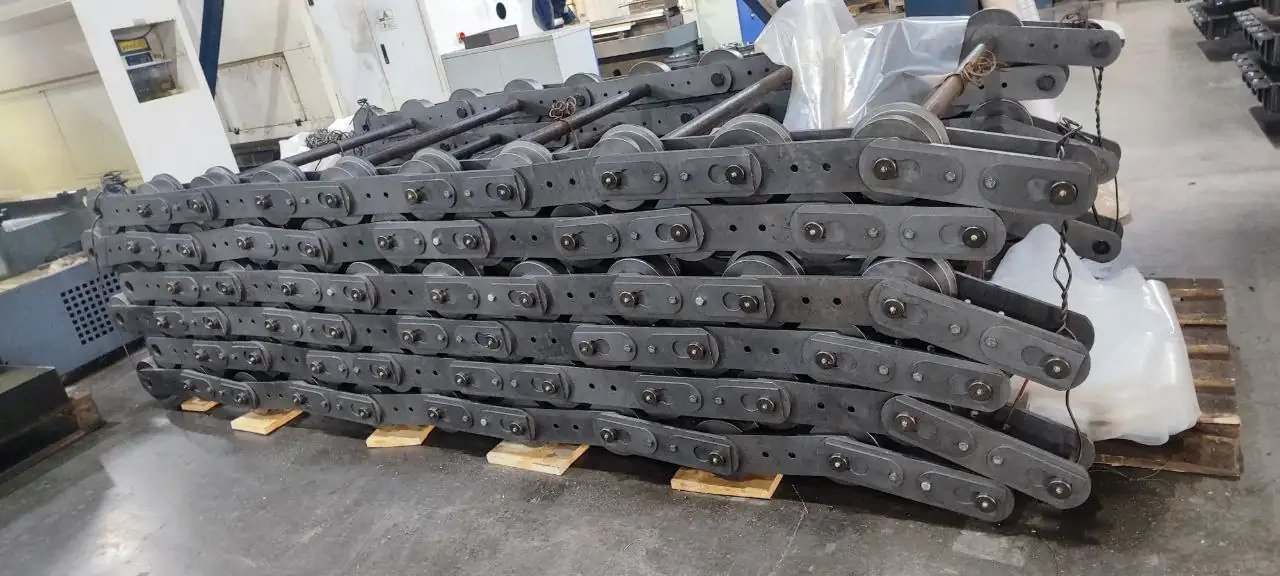 Изготовление деталей и роликовой цепи для питателя цементного предприятия